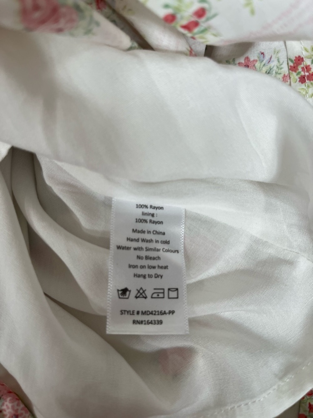 Petal & Pup Gabriela flower bouquet print maxi dress ivory pink cottagecore S - Picture 15 of 15